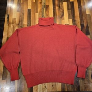 Vintage Bogner Sport Wool Blend Turtleneck Sweater | Warm Red
